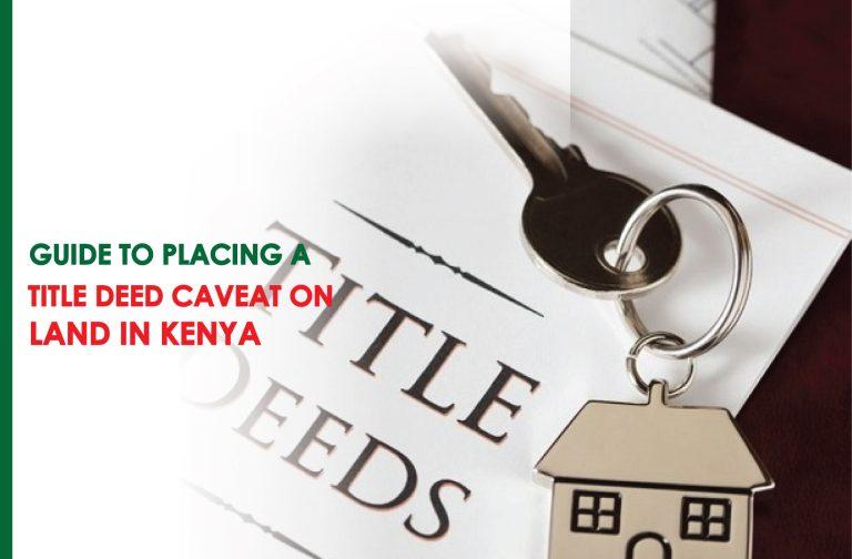 Guide to Placing a Title Deed Caveat on Land in Kenya | land caveat form kenya | putting a caveat on a property